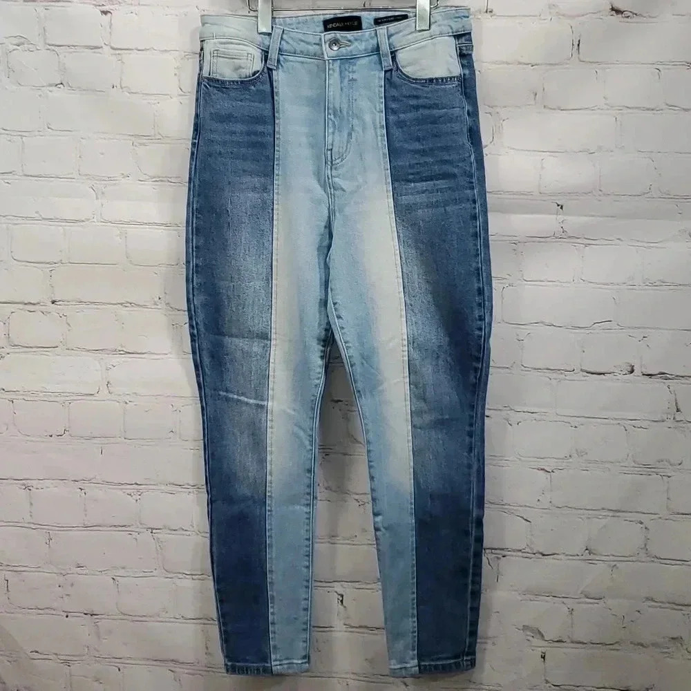 KENDALL + KYLIE Two Toned Denim The Ultra Babe Skinny Women's Size 13/31